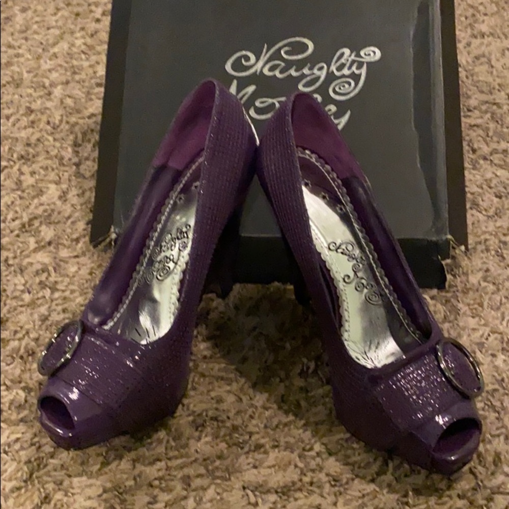 Naughty Monkey wedge heels with buckle on top